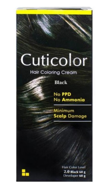 Cuticolor Hair Coloring Cream Black