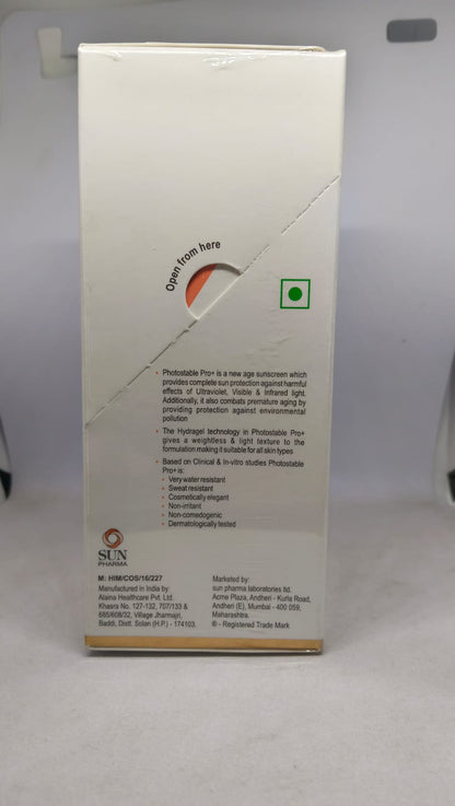 Phostable pro+hydragel sunscreen