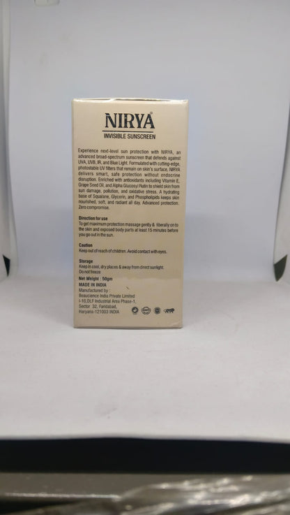 NIRYA Invisible Sunscreen – Lightweight Daily Sun Protection
